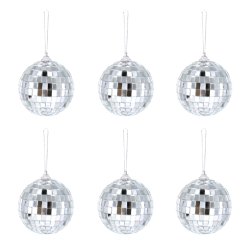 Disco koule stříbrné 6ks